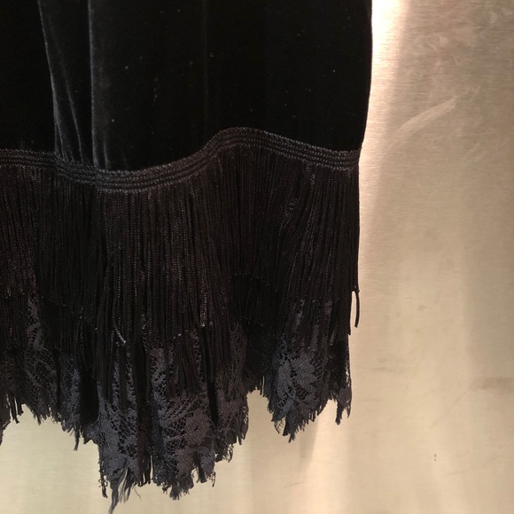 DVF Velvet and Fringe Dress - Picture 6 of 7